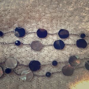 ⚪️ 2/$10! Lia Sophia black/white stone necklace